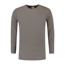 L&S T-shirt Crewneck cot/elast LS for him - Topgiving