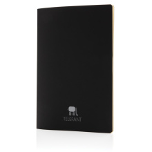 Softcover PU notitieboek met gekleurde accent rand - Topgiving