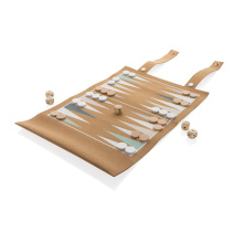 Britton kurk opvouwbare backgammon en damspel set - Topgiving