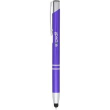 Moneta geanodiseerde aluminium stylus balpen - Topgiving