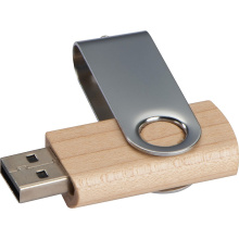 USB-stick twist van hout, licht - Topgiving