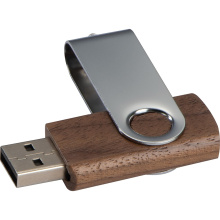 USB-stick twist van hout, donker - Topgiving