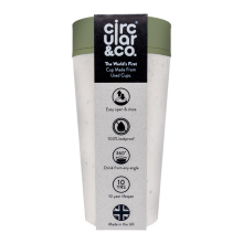 Circular Beker 340ML Crème-Groen - Topgiving