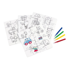 4 verschillende zelf in te kleuren puzzels paint your picture - Topgiving