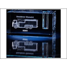 Laser in glas 5x5x12cm Penhouder - Topgiving