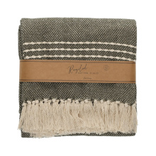 JENS Living Recycled Cotton Plaid Juul Beige - Topgiving