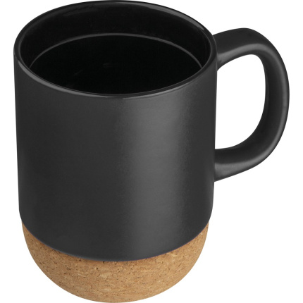 Merchandiser heilige Incident, evenement Koffie kopje van keramiek met kurk (Black) bedrukken | Topgiving.nl